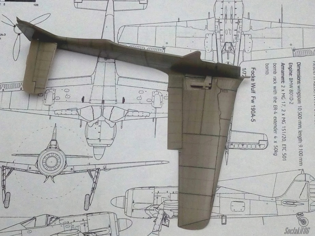 FW 190 A-5 codé D5 + XV du 10/NJG-3 "Nachtjagdkommando 190" (Eduard 1/48) M1738
