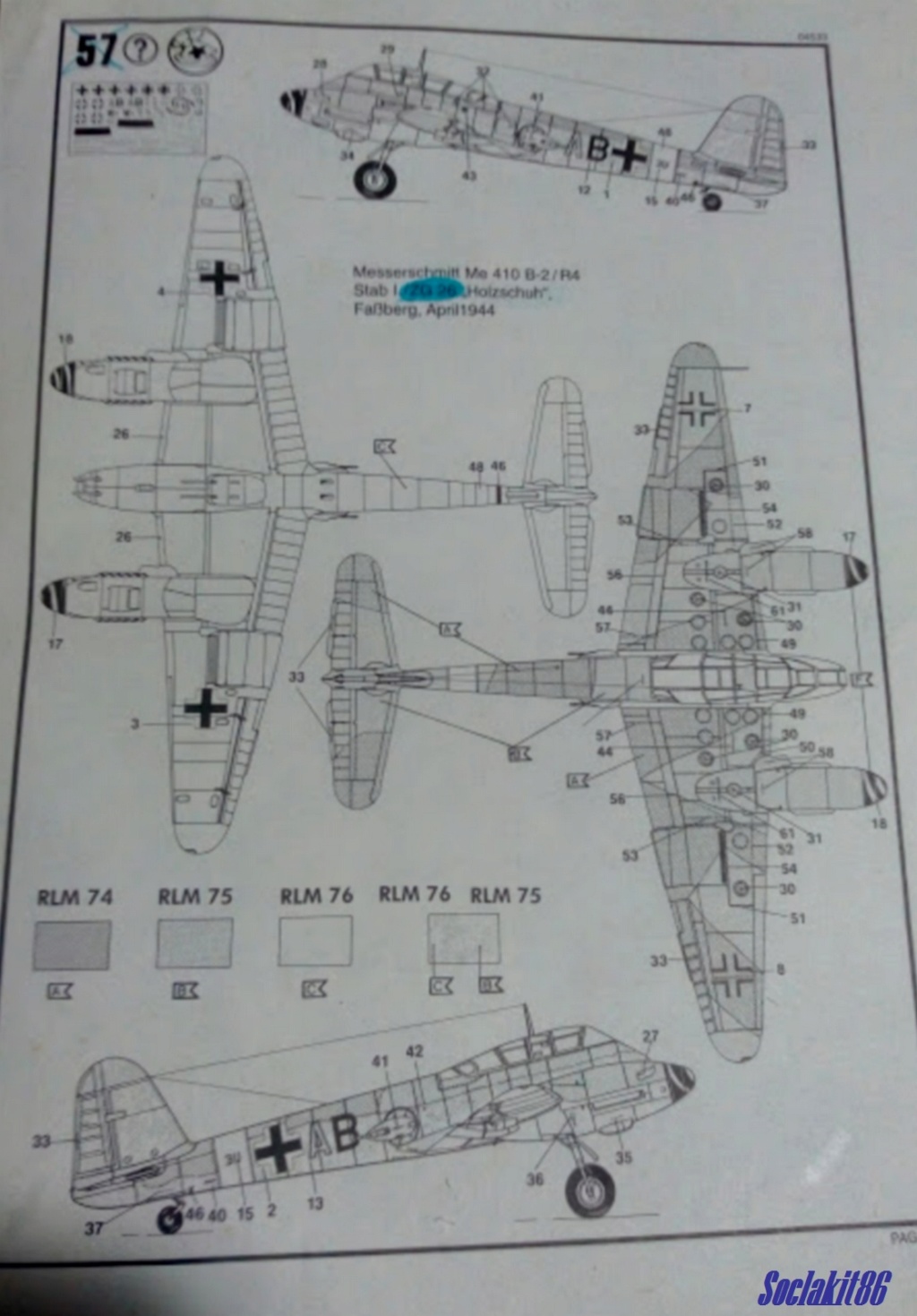 1/48 - Messerschmitt Me 410B-2 / U2 / R4 Hornisse  - Revell  M2820