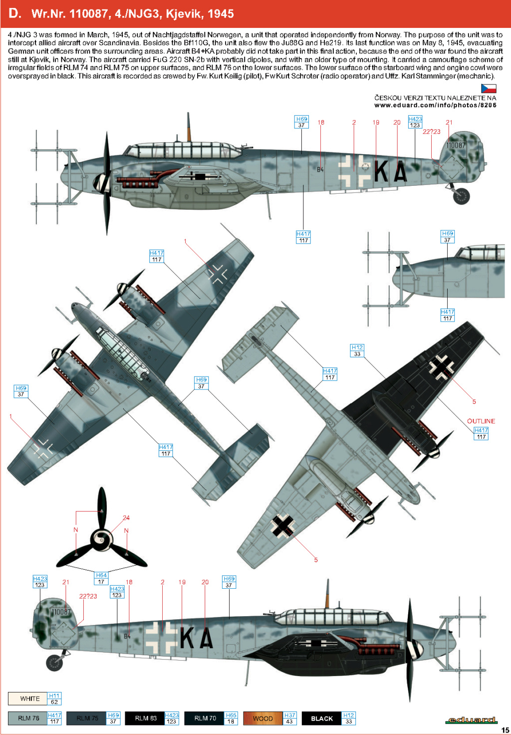 1/48   Messerschmitt Bf 110G-4     Eduard W.E + Add On  Messer28