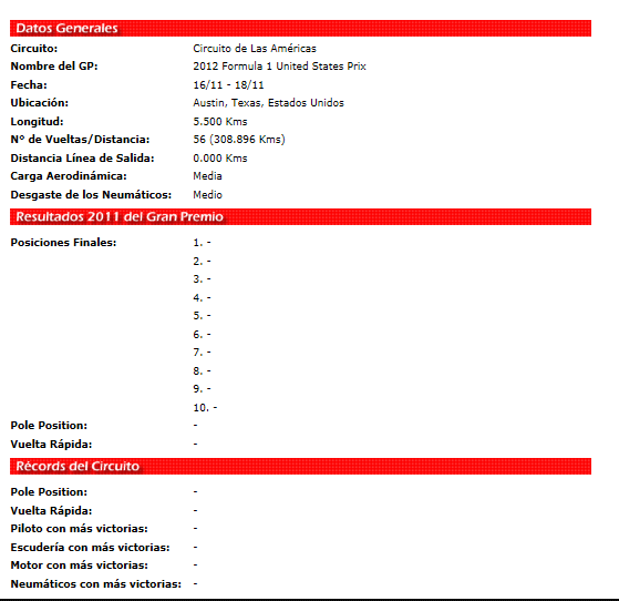 PREVIO 2012 FORMULA 1 UNITED STATES GRAND PRIX (Austin) Imagen11