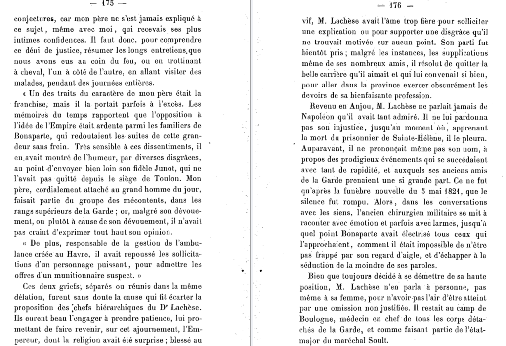 Lettre d’un médecin des Chasseurs à pied de la Garde des Consuls (1804) 17510