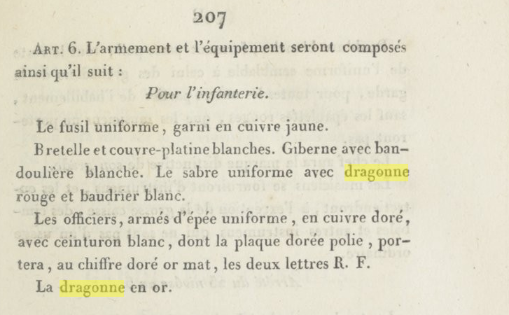 Quid des dragonnes de sabres de Grenadiers de la Garde du Directoire/des Consuls 20710