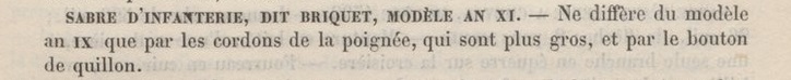 Les sabres briquets 2nde partie : de l'an IX à 1854 - Page 4 An_xi10