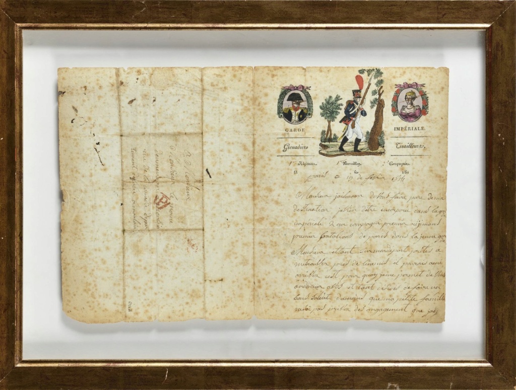 Lettre d'un Tirailleur-Chasseur de la Garde impériale Lot410