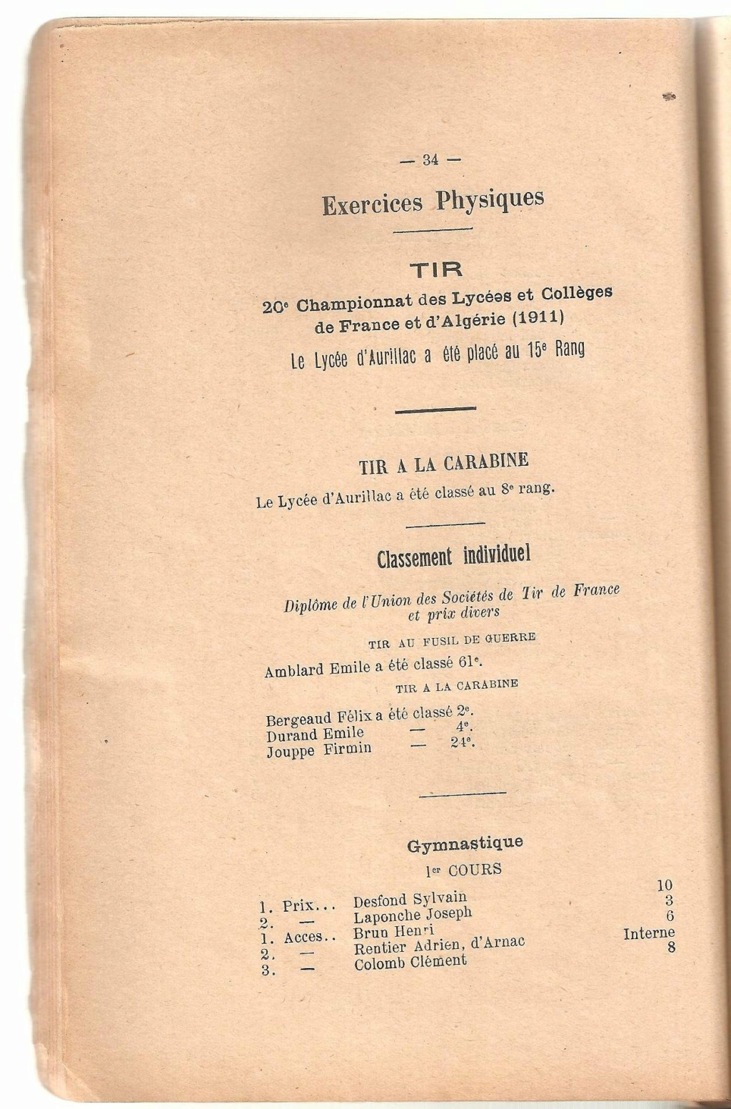 1914 - 1918: Diplômes souvenirs pour l'année scolaire S310