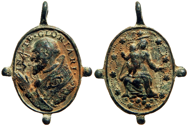 Medalla Clemente VIII / San Miguel Arcángel . (pezuelada), S. XVI Pio_v_12