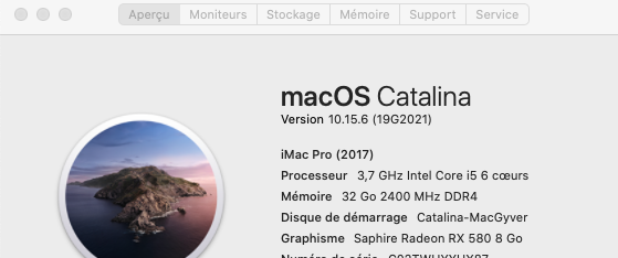 macOS Catalina 10.15.6 Mise a jour supplémentaire (19G2021) Captu102