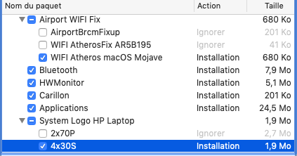 Problème création clé HP ProBook EliteBook macOS Captur14