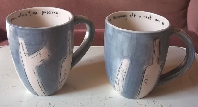 Studio mugs with sentimental text. 100_4868