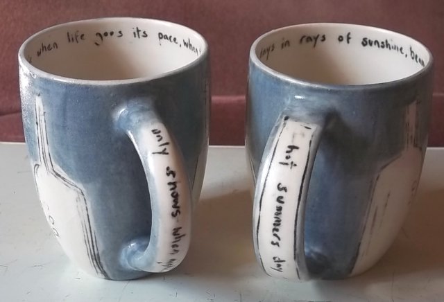 Studio mugs with sentimental text - Michelle Freemantle 100_4869