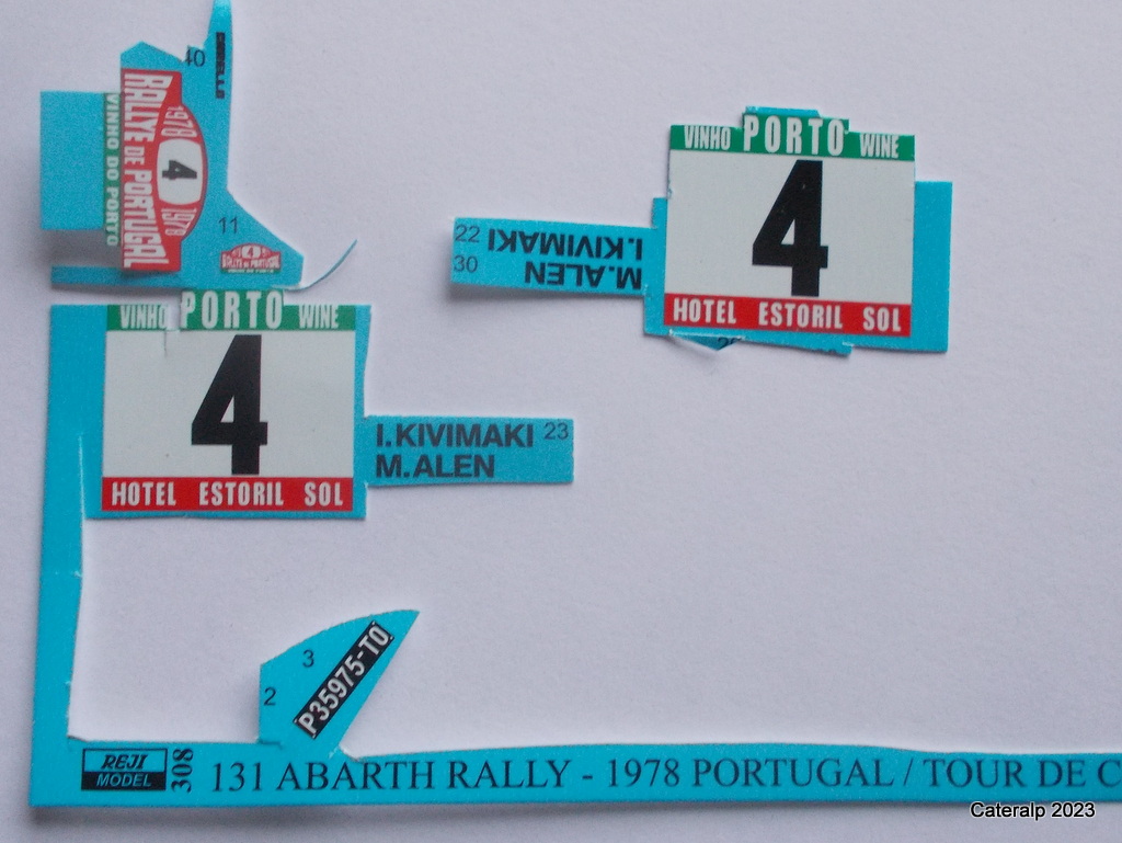[ITALERI] FIAT 131 ABARTH  ALITALIA Tour de Corse 1978 Réf 3662 - Page 2 131_pr10