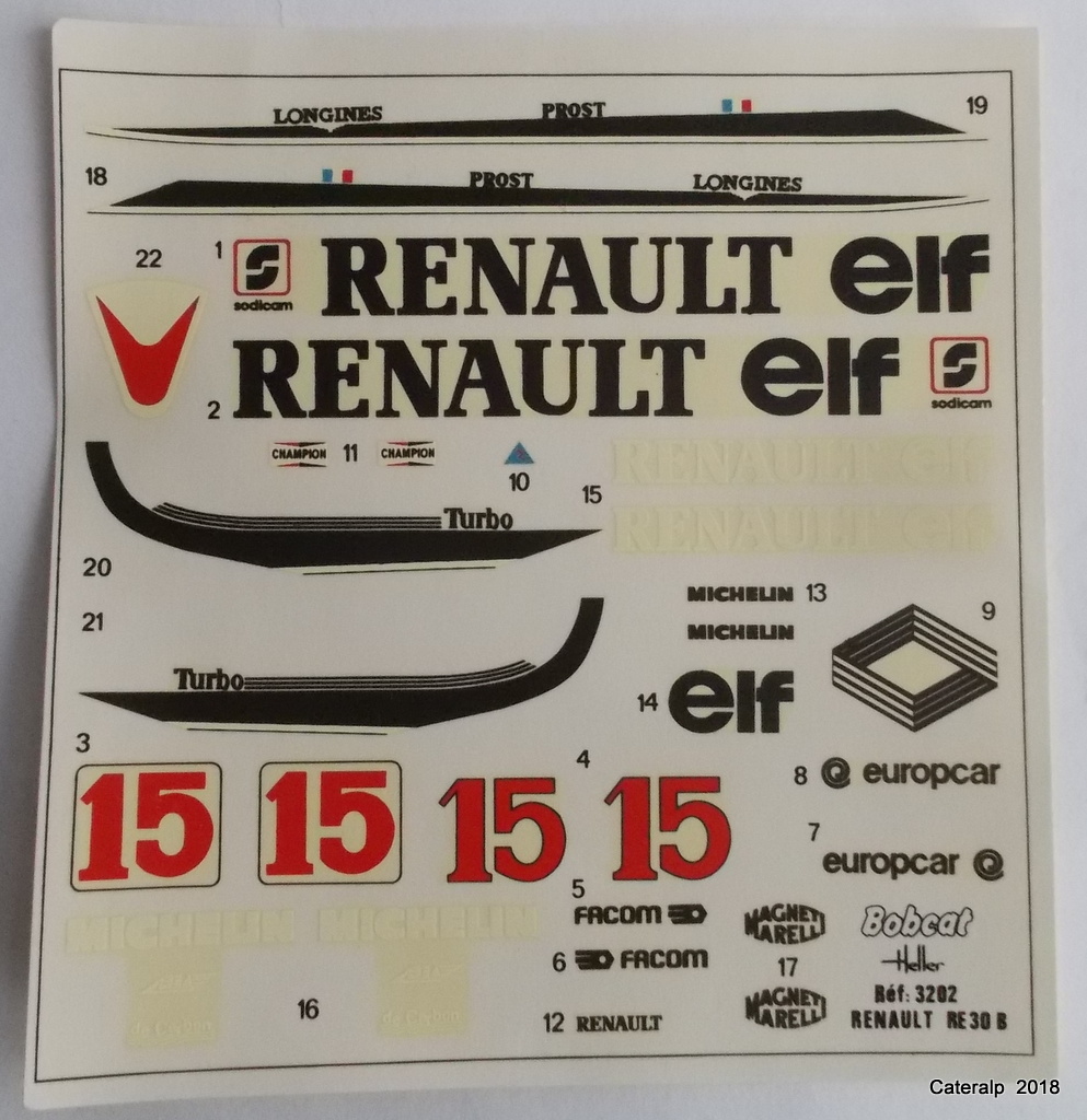 RENAULT RE 30 F1 1/24ème Réf BOBCAT 3282 Bobkir47