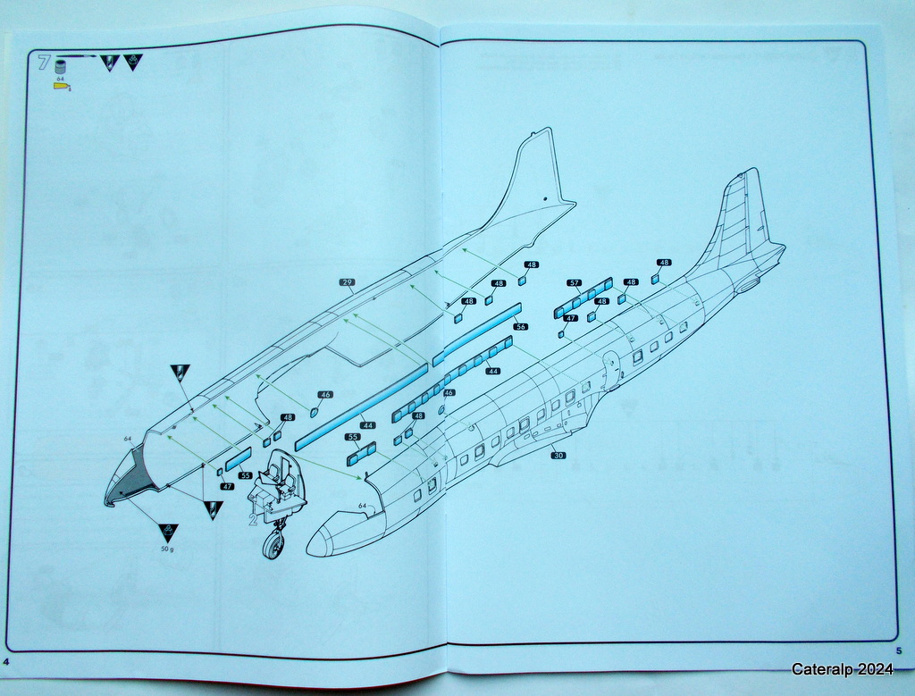 DOUGLAS DC-6A/B SUPER CLOUDMASTER Cie AIR FRANCE 1/72ème Réf 80315 Notice Dc6_he19