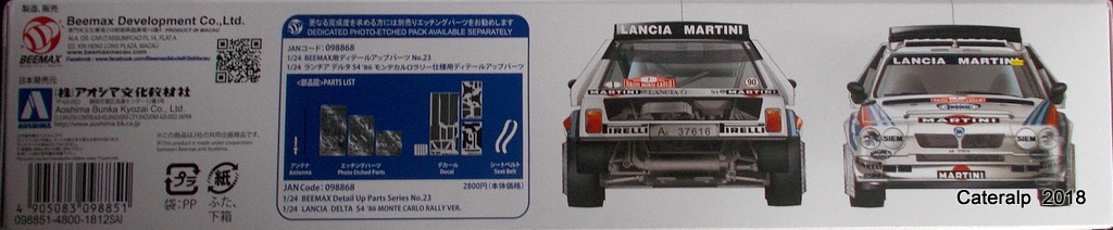 [BEEMAX AOSHIMA ] LANCIA DELTA S4 Rallye MONTE-CARLO 1986 1/24ème Réf B24020 Lancia50