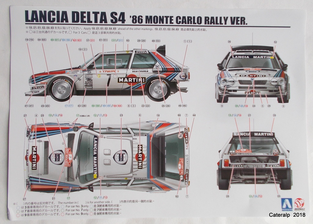 [BEEMAX AOSHIMA ] LANCIA DELTA S4 Rallye MONTE-CARLO 1986 1/24ème Réf B24020 Lancia76
