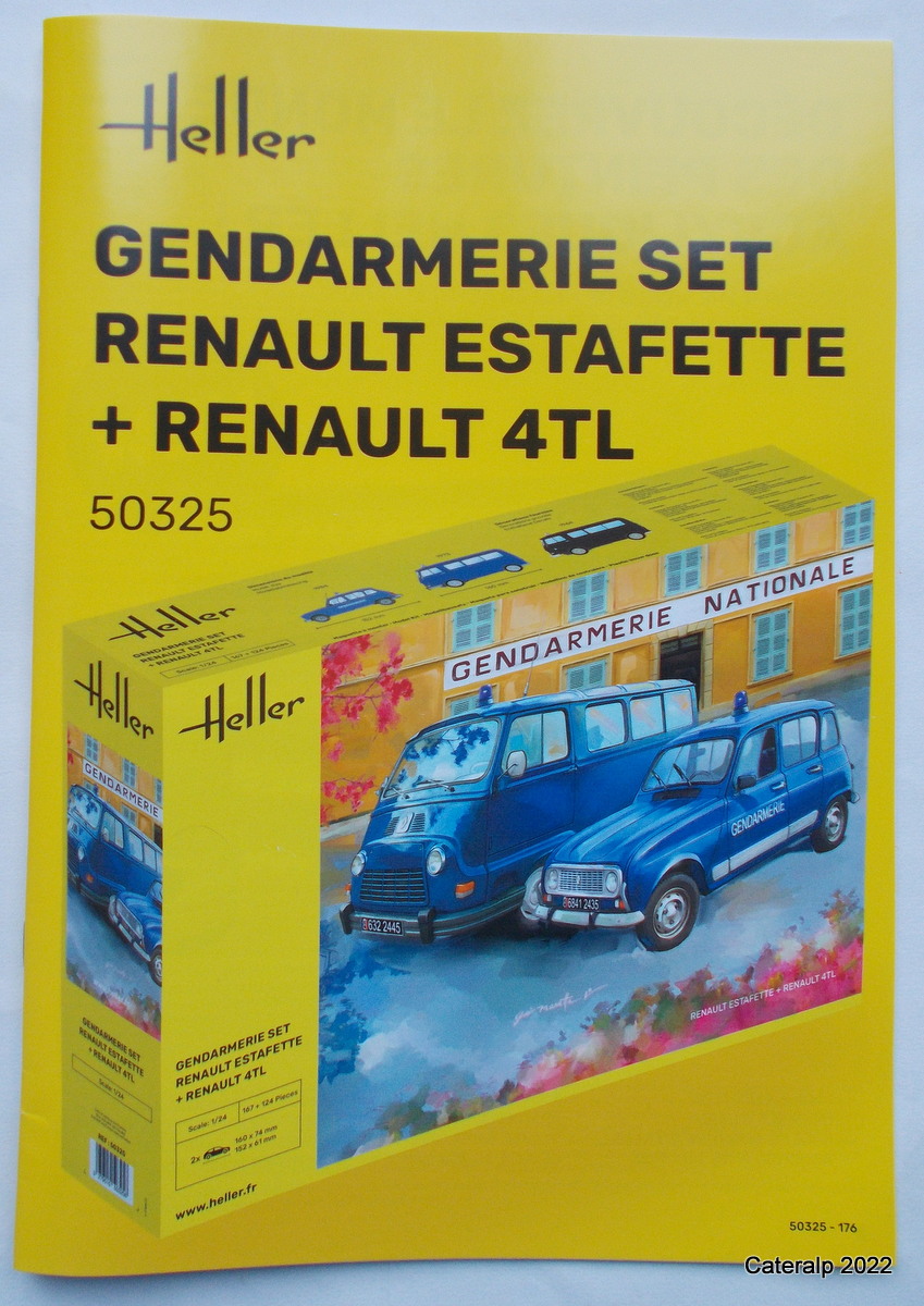 Coffret Gendarmerie RENAULT ESTAFETTE + RENAULT 4TL 1/24ème Réf 52325  Przos126
