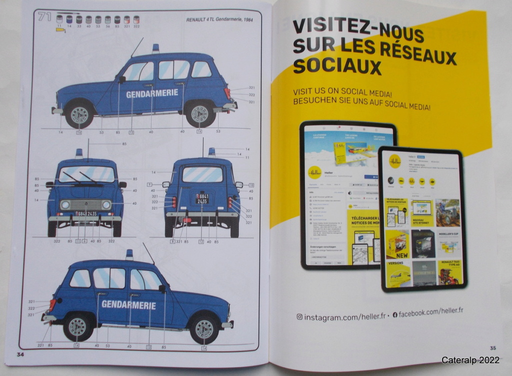 Coffret Gendarmerie RENAULT ESTAFETTE + RENAULT 4TL 1/24ème Réf 52325 Przos129