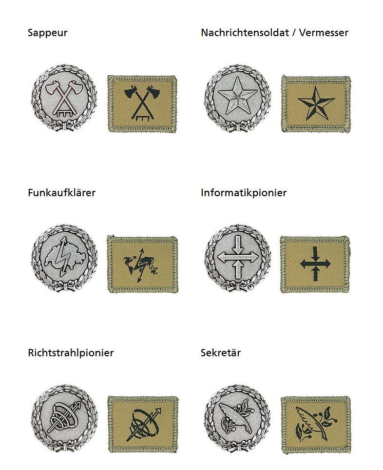Ranks, badges, patches, epaulets of the Swiss Armed Forces 0810