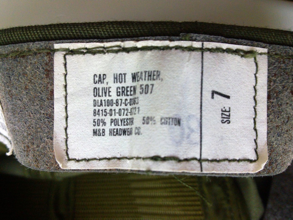 1987 dated US Army cap, hot weather, OG 507 Us_arm18