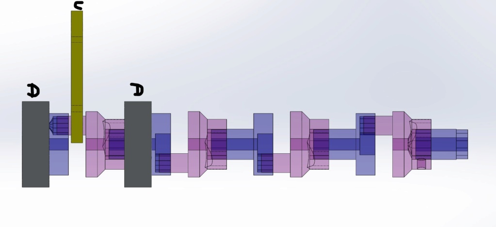 Moteur fonctionnant à l'air comprimé, Tricylindre en étoile, imprimé 3D Emboit14