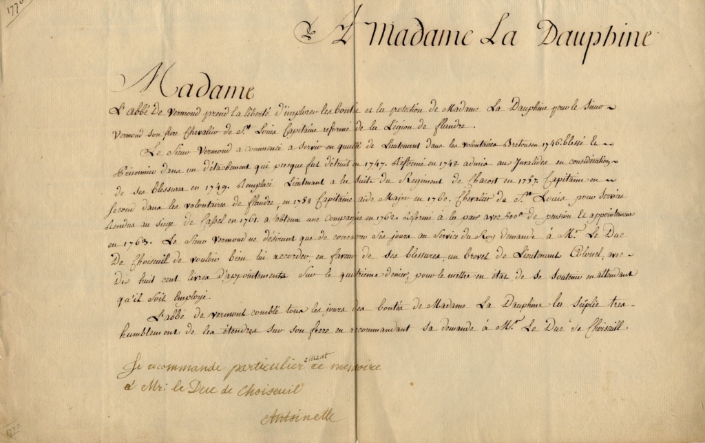 Autographe inédit de Marie-Antoinette 15562012