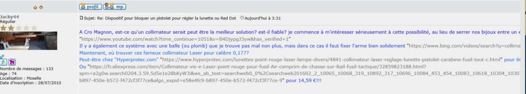 Dispositif pour bloquer un pistolet pour régler la lunette ou Red Dot - Page 2 3-3110