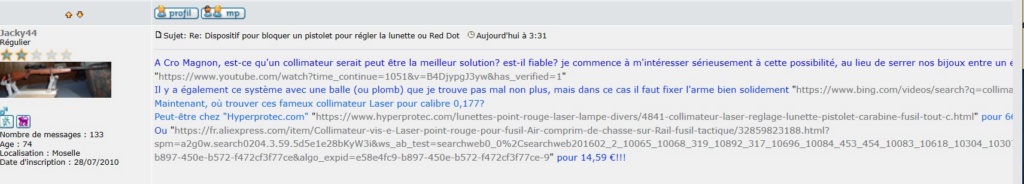 Pistolet - Dispositif pour bloquer un pistolet pour régler la lunette ou Red Dot - Page 2 3-3110