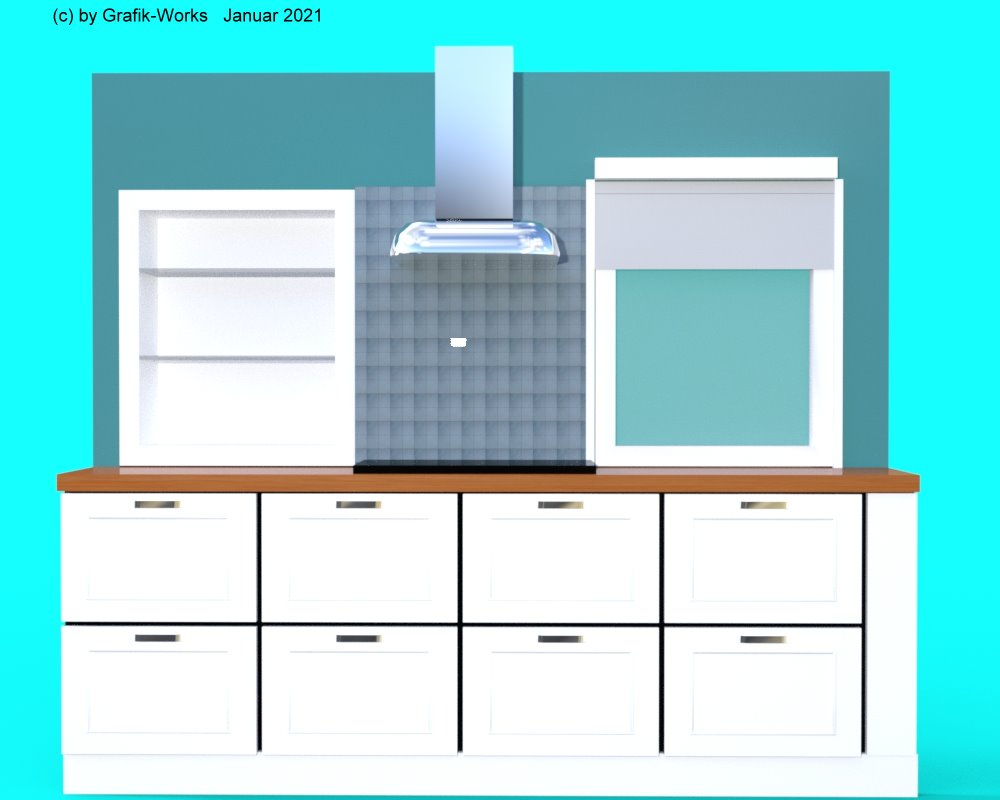 Einbauküche mit 3D-Builder Kzche-10