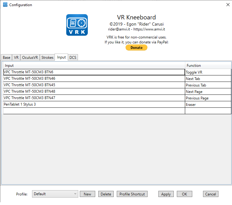 VR et Kneeboard Vrk-510
