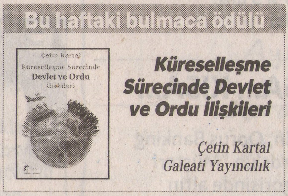 21 NİSAN 2024 CUMHURİYET PAZAR BULMACASI SAYI : 1985 - Sayfa 2 Cumhu534