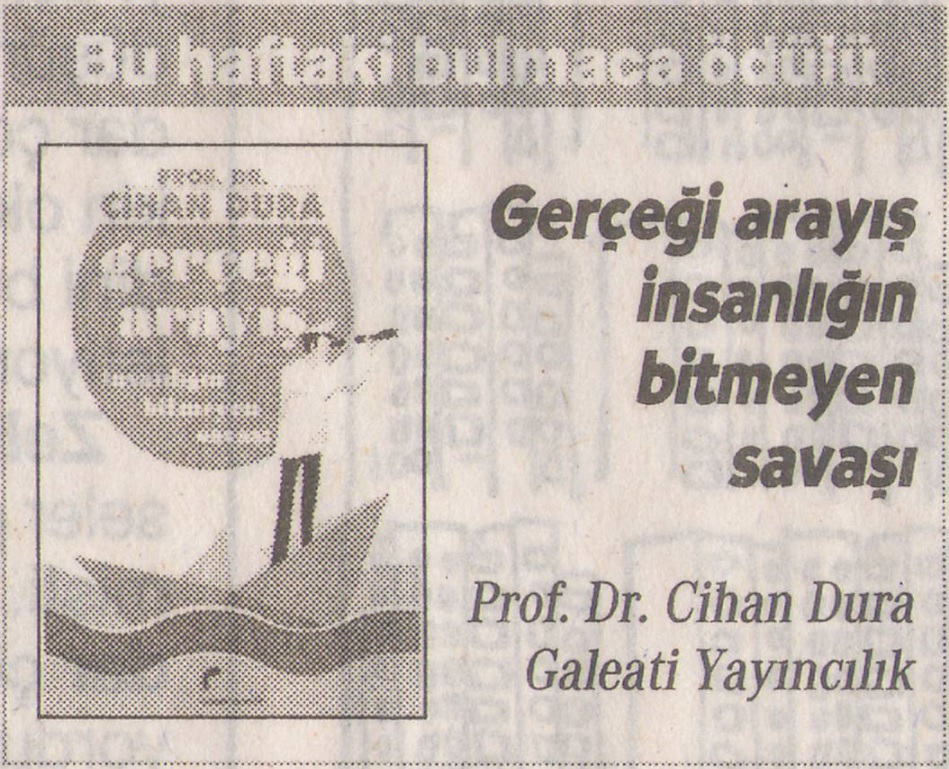 27 ŞUBAT 2022 CUMHURİYET PAZAR BULMACASI SAYI : 1873 Cumhur89