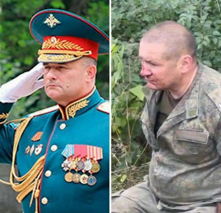 Трусливый русский генерал которого украинцы взяли в плен, успел погоны поменять. Ссыкун а не генерал. I2415