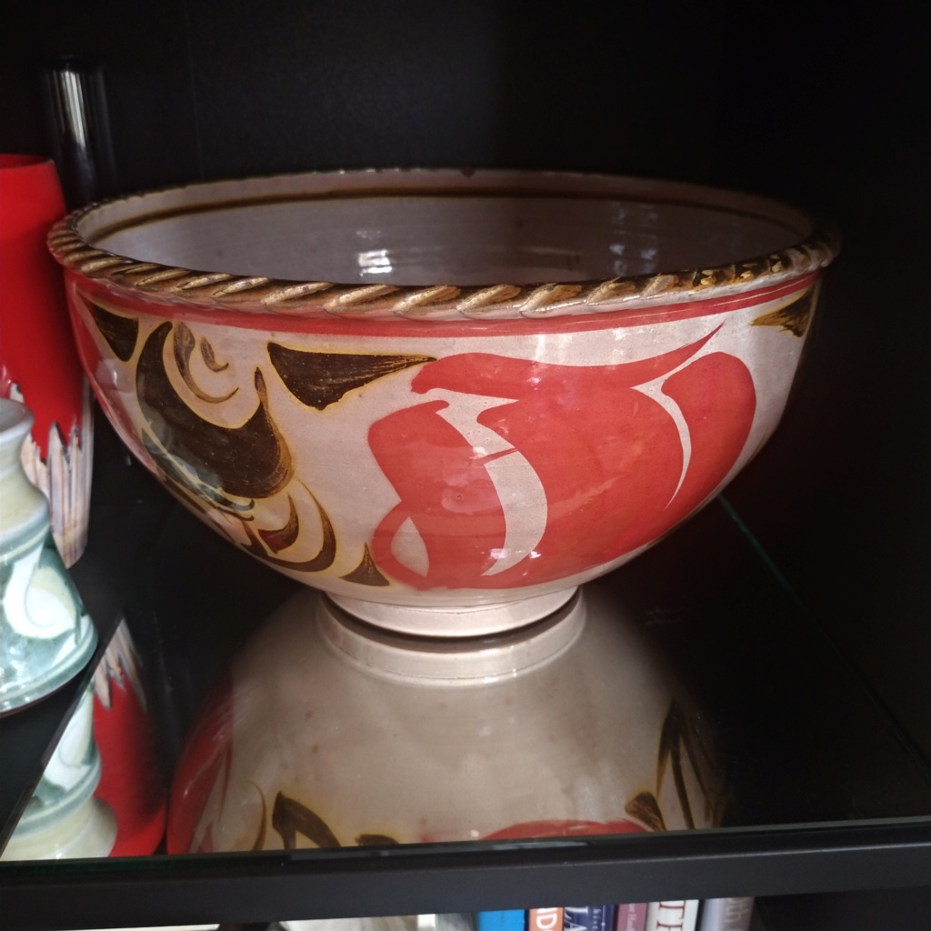 Alan Caiger-Smith Red and Lustre Bowl "A.P.L." P_202315