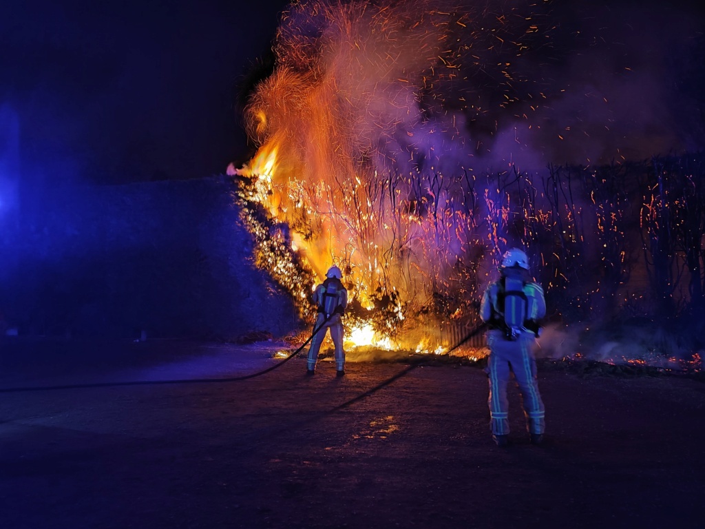 Incendie à Farciennes: des sapins ont pris feu durant la nuit de mardi à mercredi (17-11-2021 + photos) 16371110