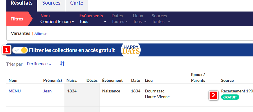 Aujourd’hui seulement 09 septembre 2019 - Happy Days : accès gratuit au recensement de 1906 numérisé et indexé. 2019-061