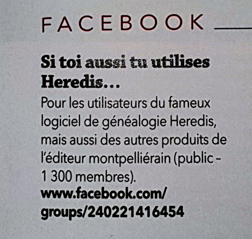 La revue française de Généalogie et le groupe Facebook du forum 20210110