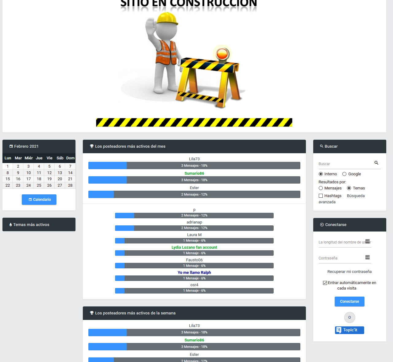 Widgets del portal a la derecha no aparecen Portal10