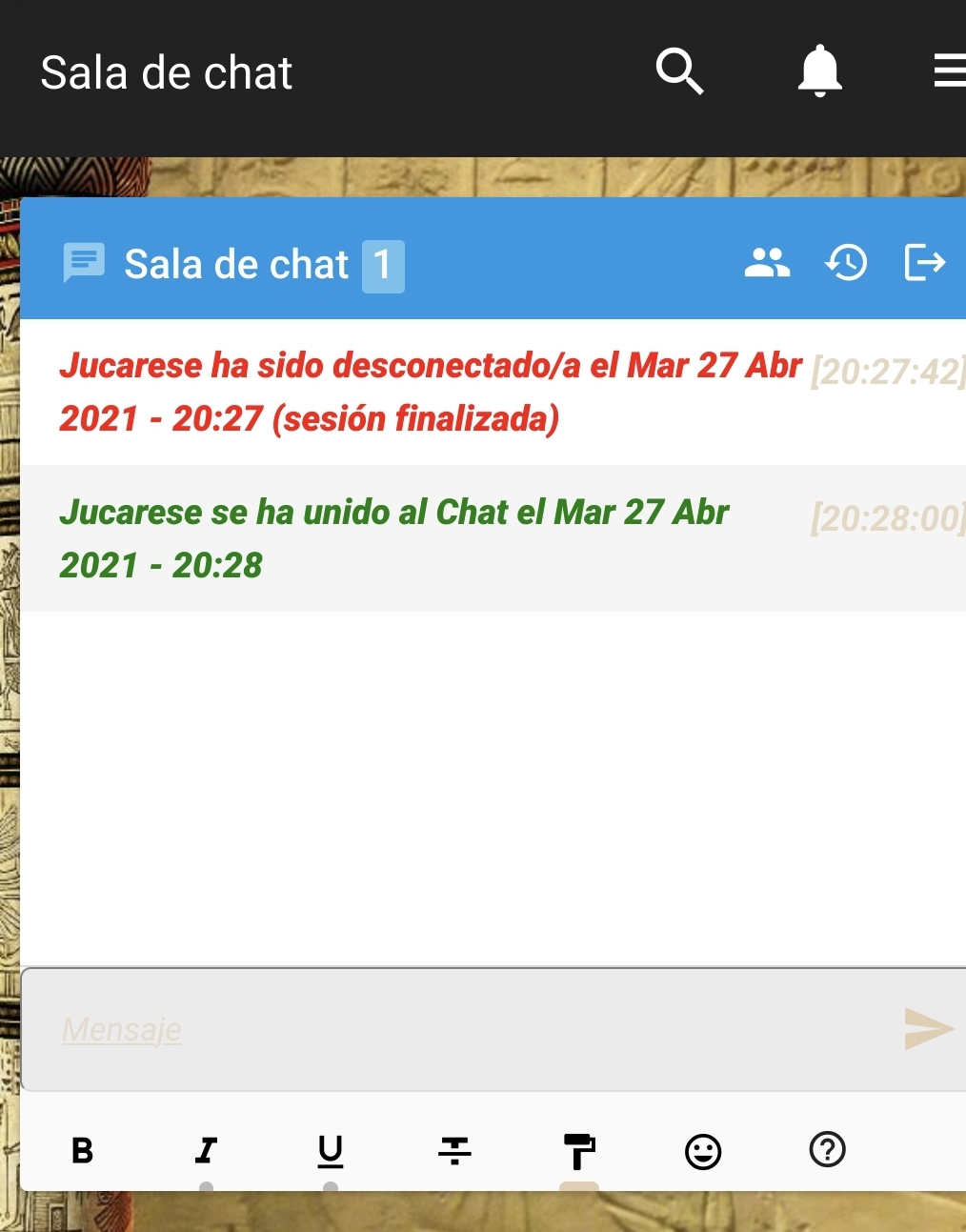 Como poner botones de edición al ChatBox en versión móvil? Scree149