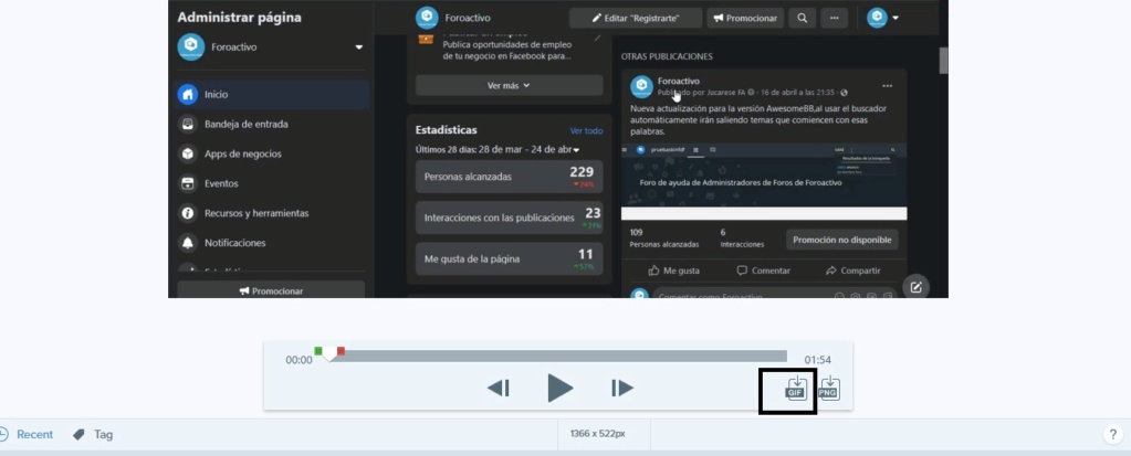 En mi foro no funciona correctamente la nueva función de enlaces incrustados desde las plataformas sociales Snagit10