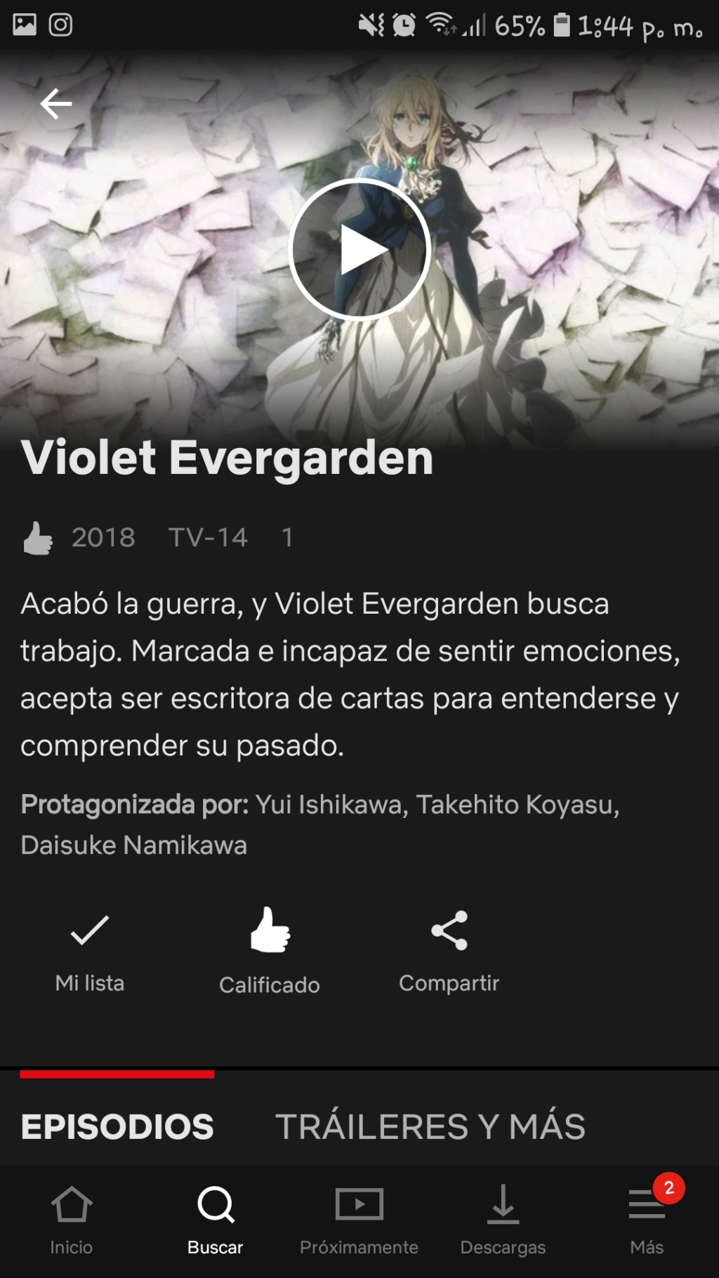 Lista de recomendaciones en netflix Screen15