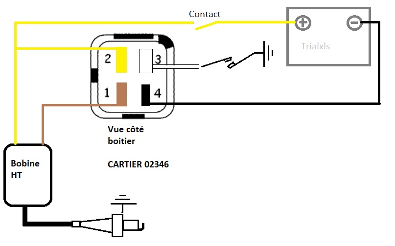 Allumage rupteur , kit Velleman , 12v Cartie10