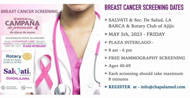 Free breast cancer screening May 5 Img-2018