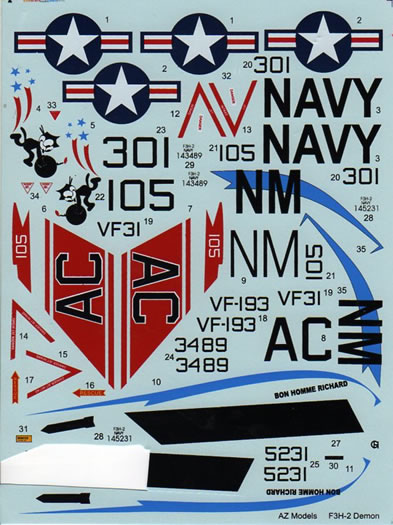 [emhar] McDonnell F3H-2 Demon - FINI - Page 2 Decals10
