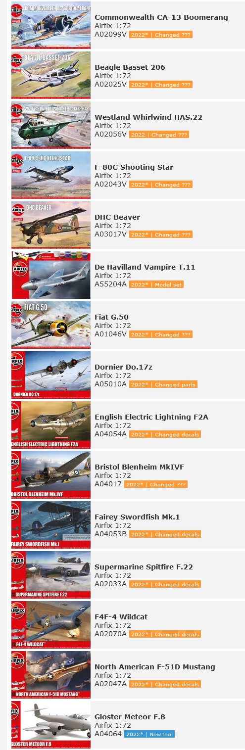 Rééditions et une nouveauté AIRFIX Screen27