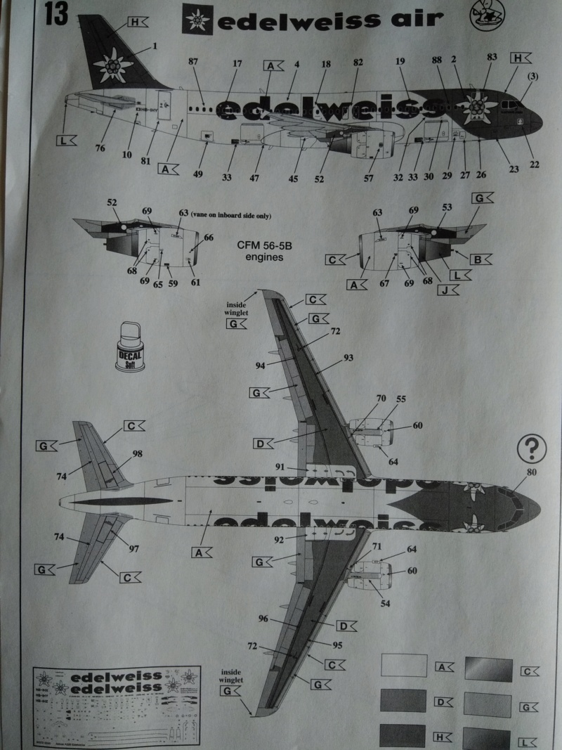 [REVELL] AIRBUS A320 Cie EDELWEISS AIR 1/144ème Réf 04272 A-320180