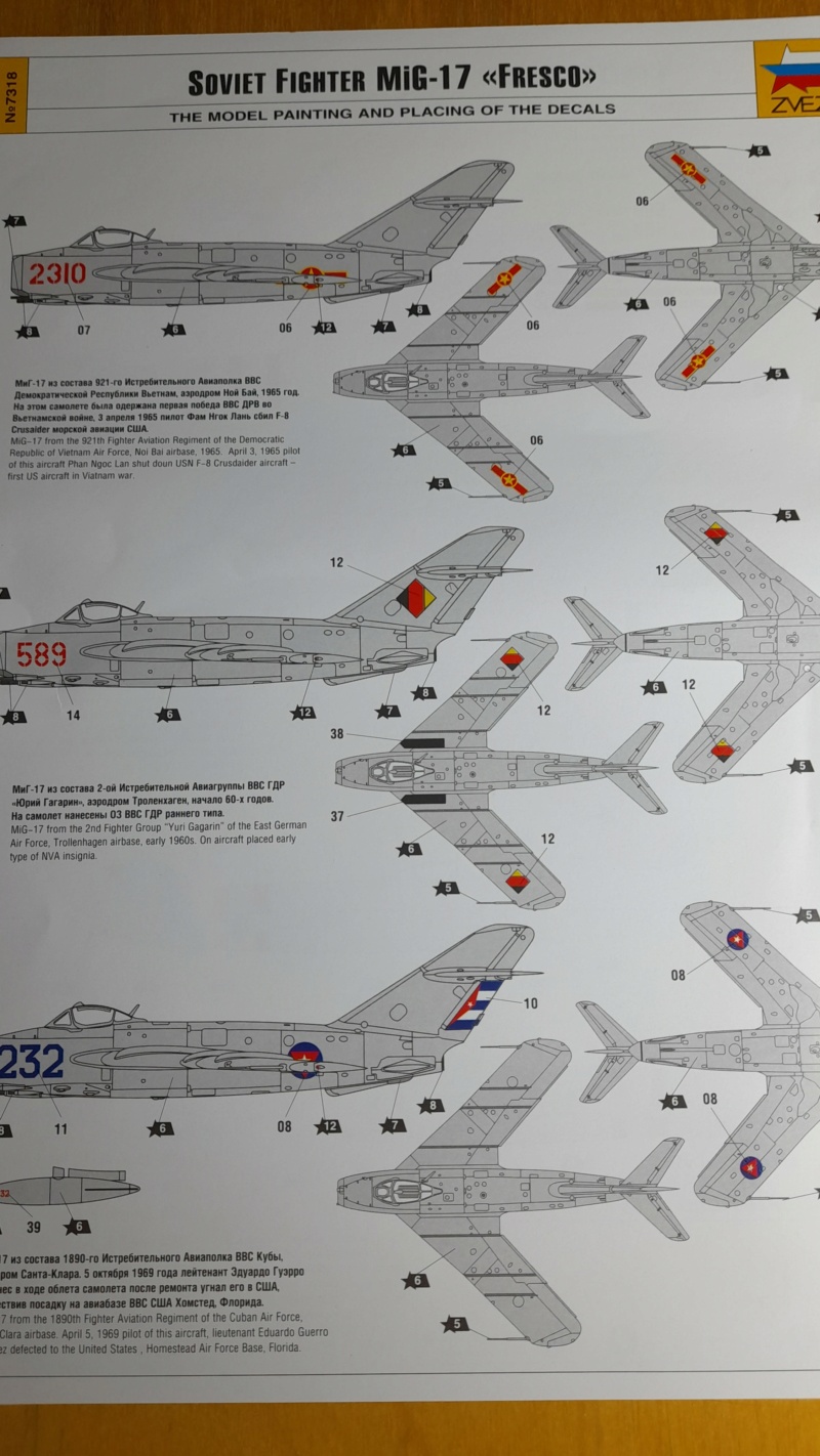 [ZVEZDA] MIKOYAN-GOUREVICH MiG 17 FRESCO 1/72ème Réf 7318  O_01811