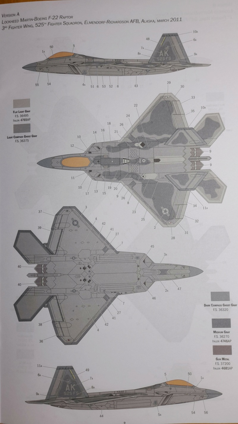 [ITALERI] LOCKHEED F-22 RAPTOR 1/48ème Réf 2822 Op_01110