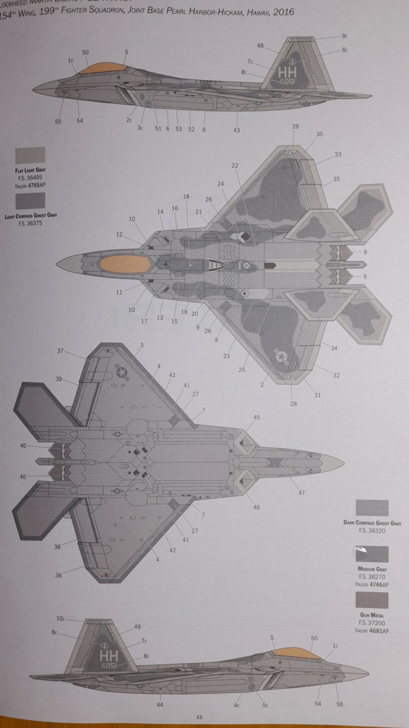 [ITALERI] LOCKHEED F-22 RAPTOR 1/48ème Réf 2822 Op_01310