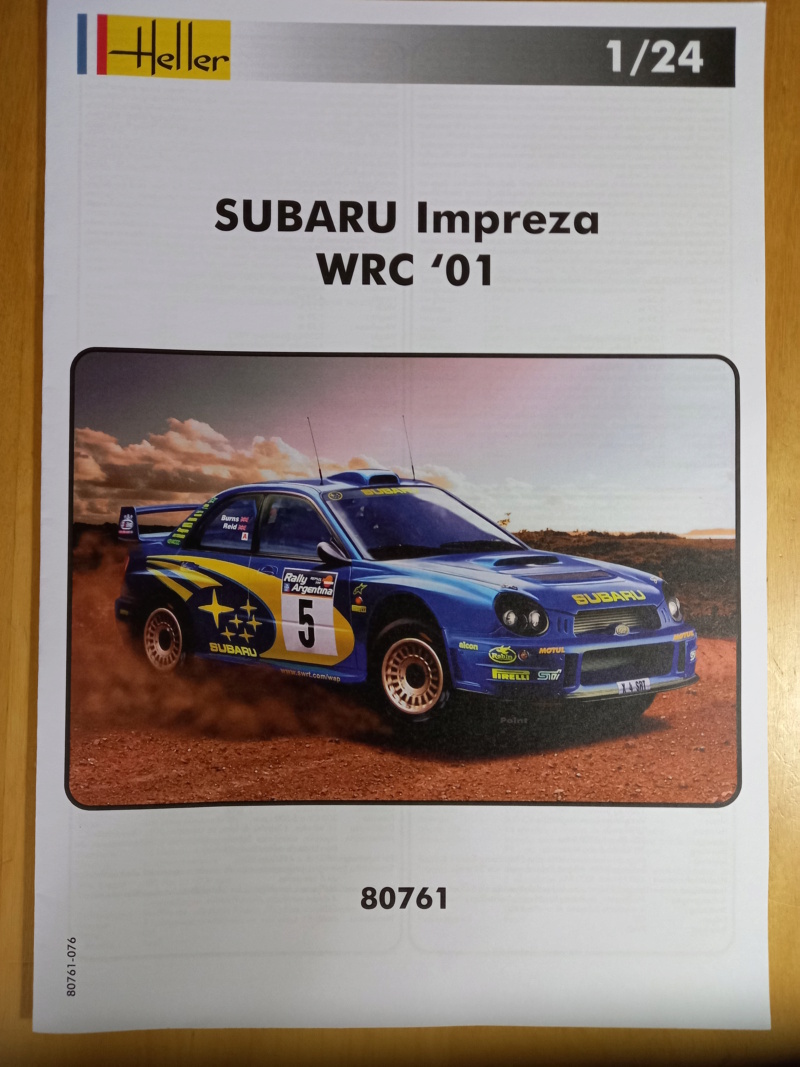 SUBARU IMPREZA WRC'01  1/24ème Réf 80761 Notice Subar386