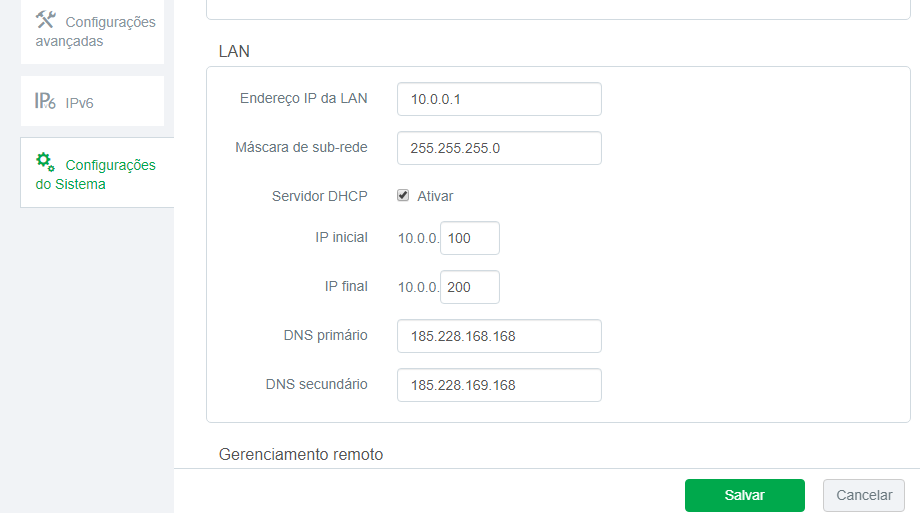 Bloqueio por DNS Captur25